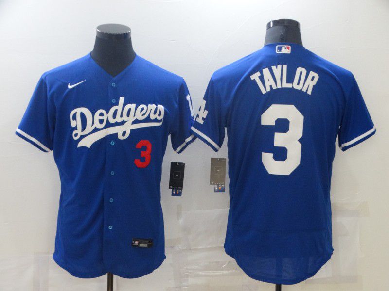 Men Los Angeles Dodgers #3 Taylor Blue Elite 2021 Nike MLB Jersey->los angeles dodgers->MLB Jersey